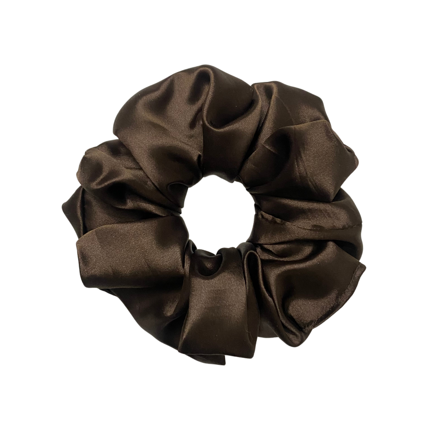 Espresso Brown Scrunchie (XL Size) by RedBerry Cuddle, featuring a rich brown shade, designed for a voluminous and stylish hair accessory.