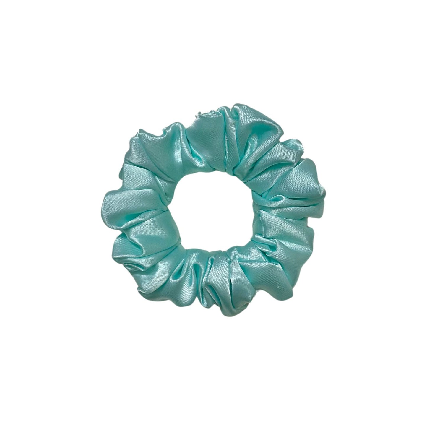 Ocean Blue Scrunchie (Small Size) by RedBerry Cuddle, a vibrant and durable hair accessory, perfect for adding a pop of color to any hairstyle.