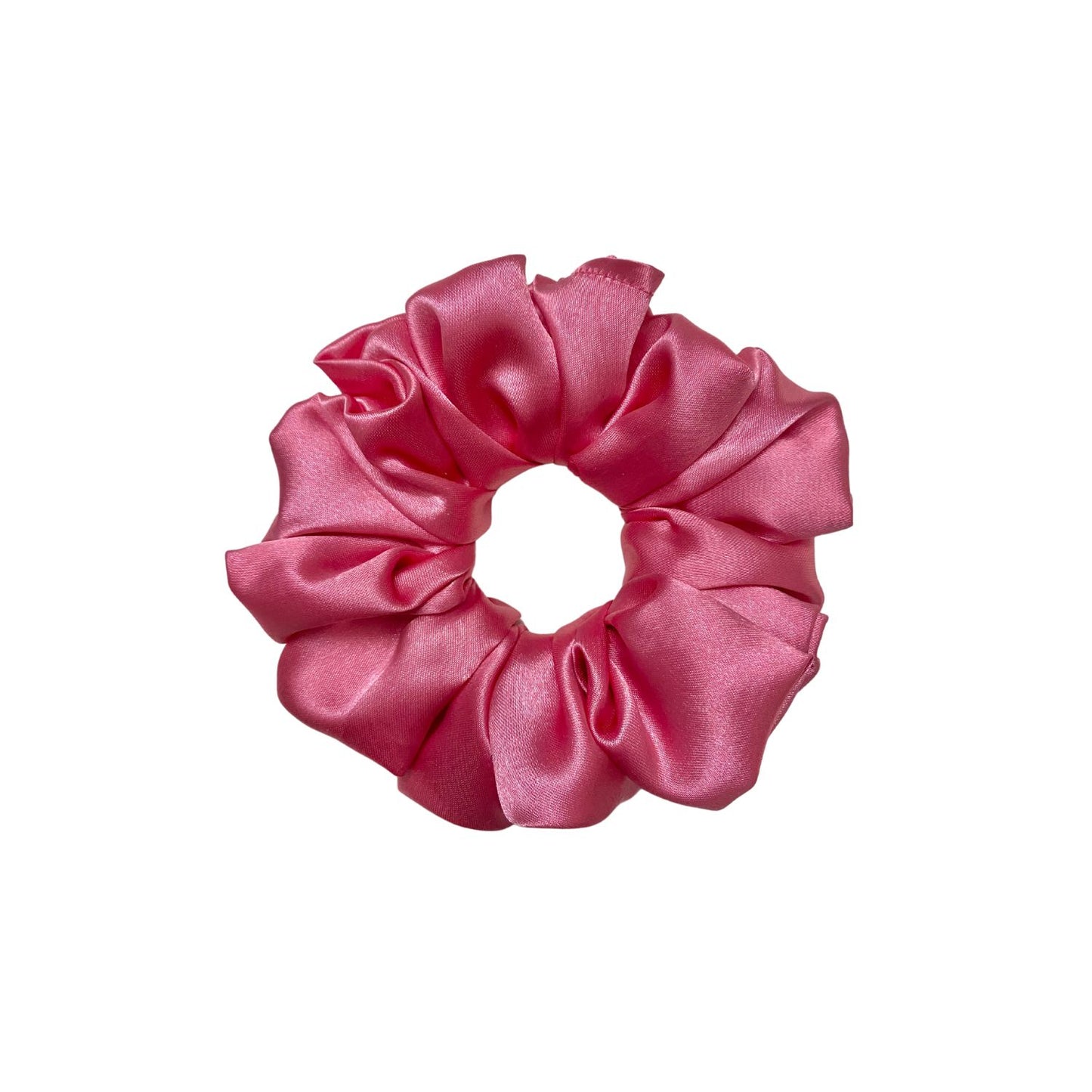 Bubblegum Pink Scrunchie (Large Size) by RedBerry Cuddle, a vibrant and soft hair accessory designed to add a playful touch to your hairstyle.