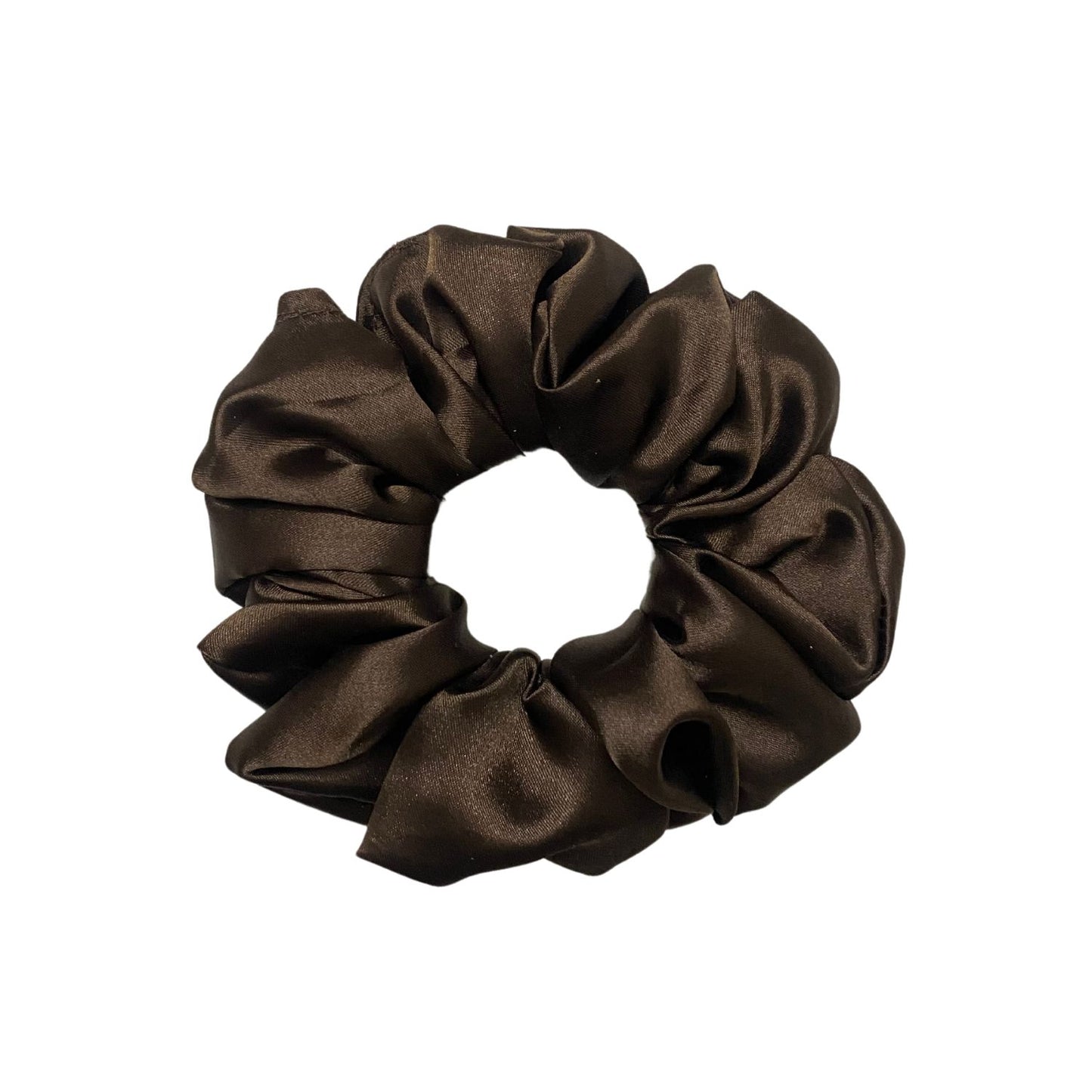 Espresso Brown Scrunchie (Large Size) by RedBerry Cuddle, featuring a rich brown hue, designed for a comfortable and stylish hair accessory.
