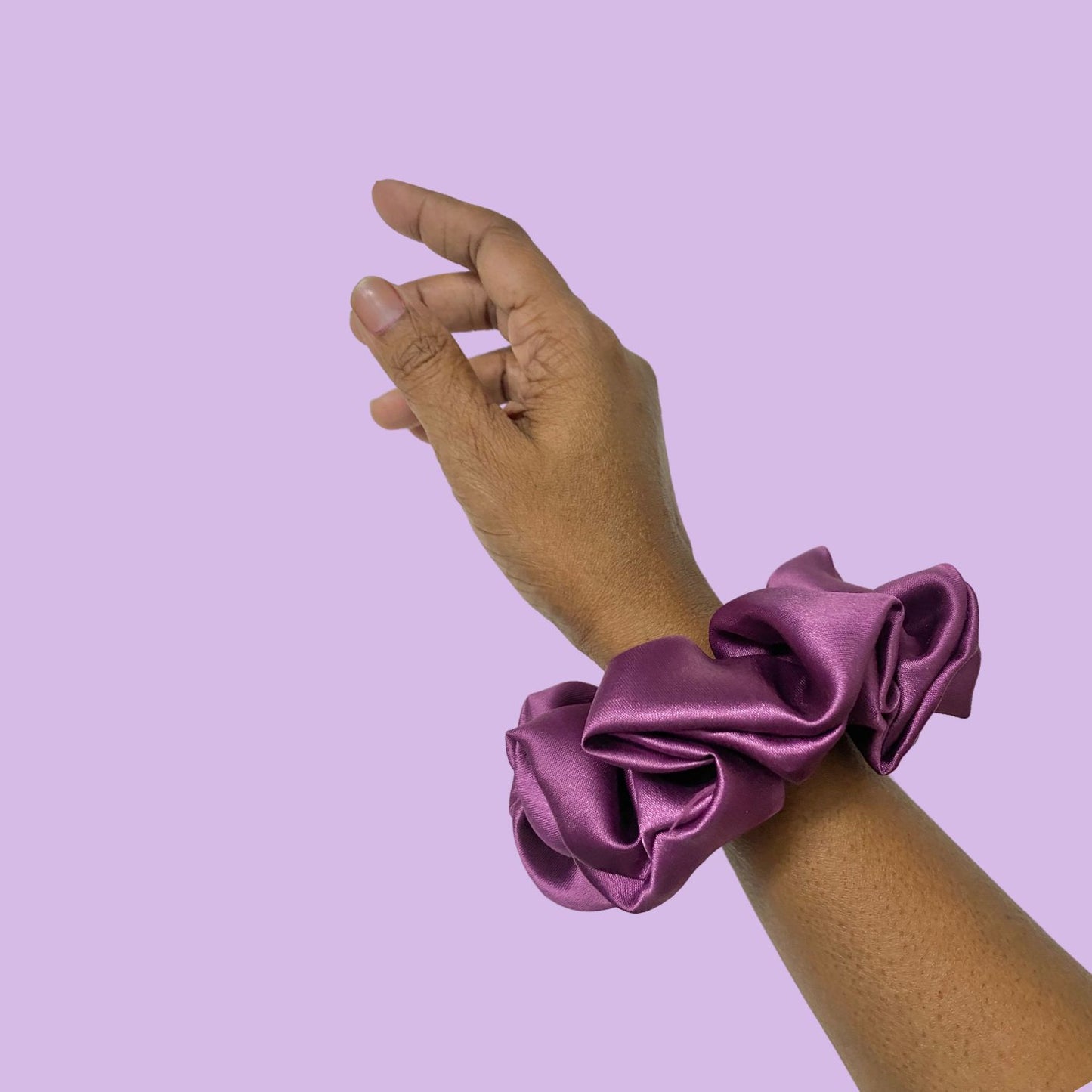 Mulberry Purple Scrunchie (Large Size) by RedBerry Cuddle, a bold and stylish hair accessory in a rich purple shade, designed for a comfortable and secure fit.