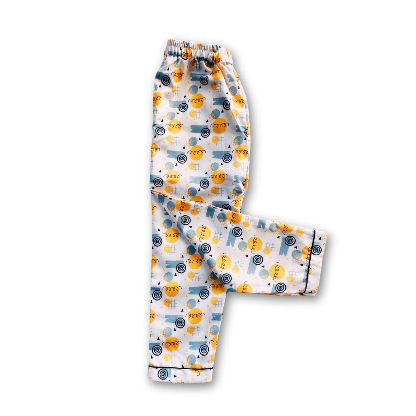 Doodle Pajama Set by RedBerry Cuddle, a unisex night suit for kids made from 100% cotton. The set is adorned with playful and creative doodle designs, offering comfort and style for bedtime.