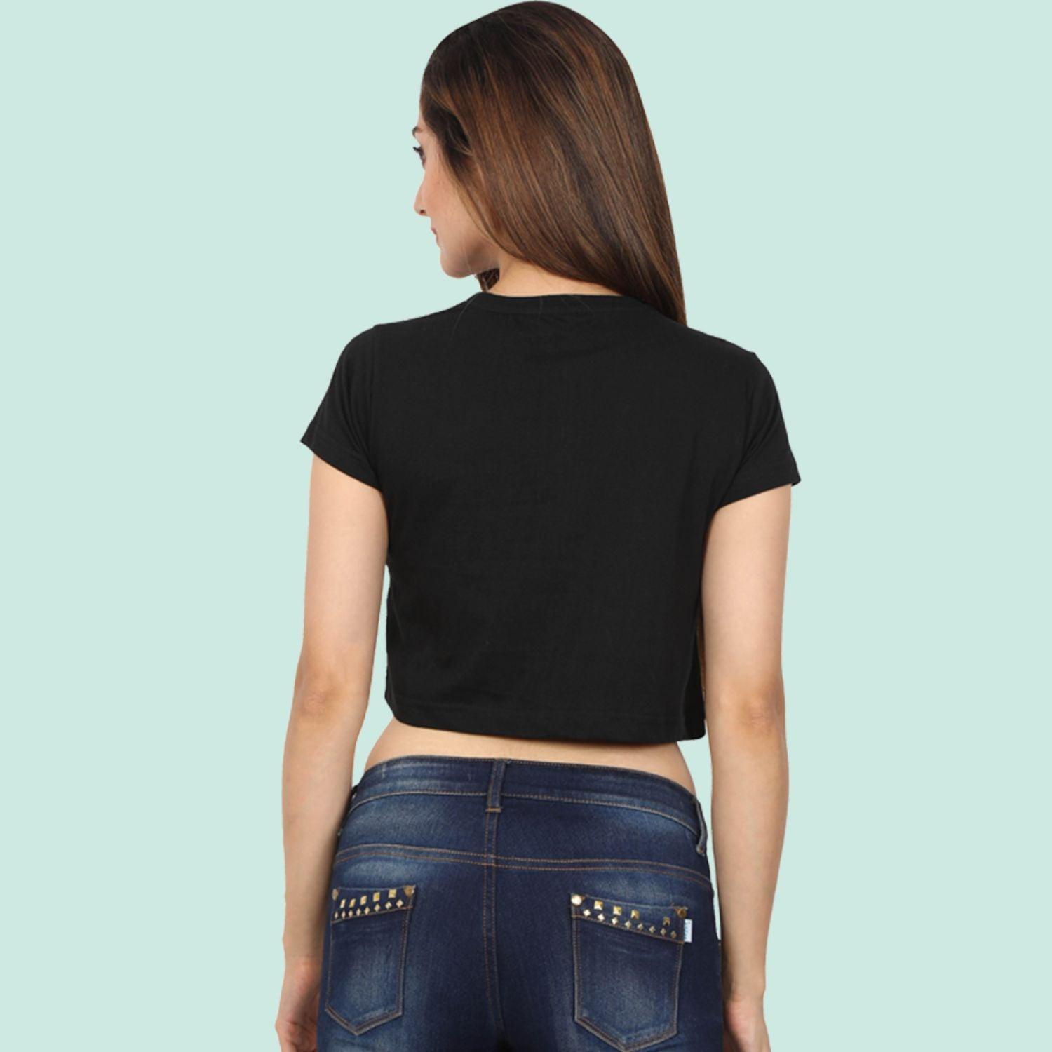 XOXO Women's Crop Top by RedBerry Cuddle, featuring a cute 'XOXO' design. It is fade-proof, offering a fun and stylish option for casual wear.