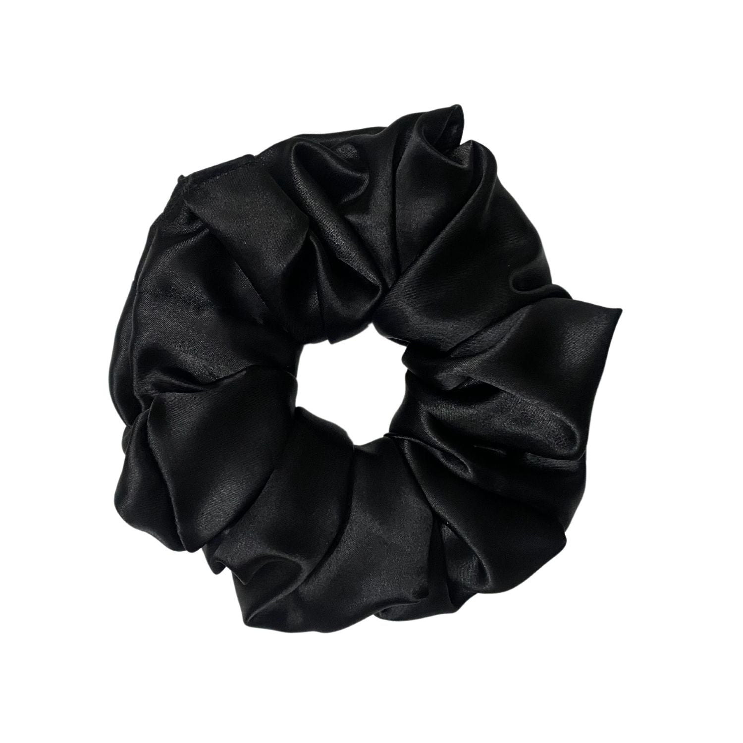 Black XL Size Scrunchie by RedBerry Cuddle, an extra-large, soft, and durable hair accessory designed for maximum hold and comfort, perfect for voluminous hairstyles.