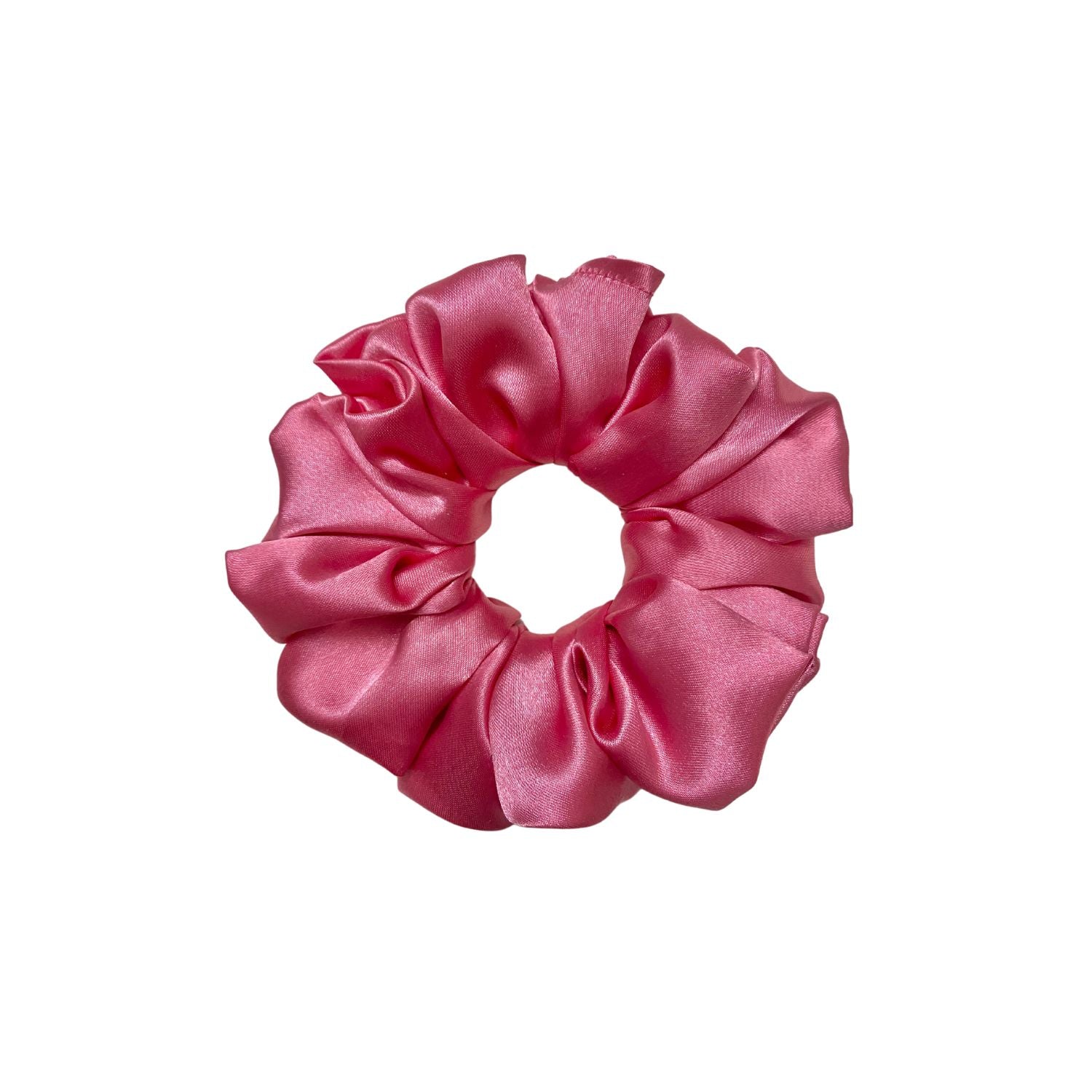 Bubblegum Pink Scrunchie (Large Size) by RedBerry Cuddle, a vibrant and soft hair accessory designed to add a playful touch to your hairstyle.