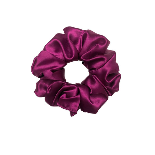 Imperial Purple Scrunchie in extra-large size by RedBerry Cuddle. A rich, deep purple hair accessory with a soft, plush texture, designed for a comfortable and voluminous hold.