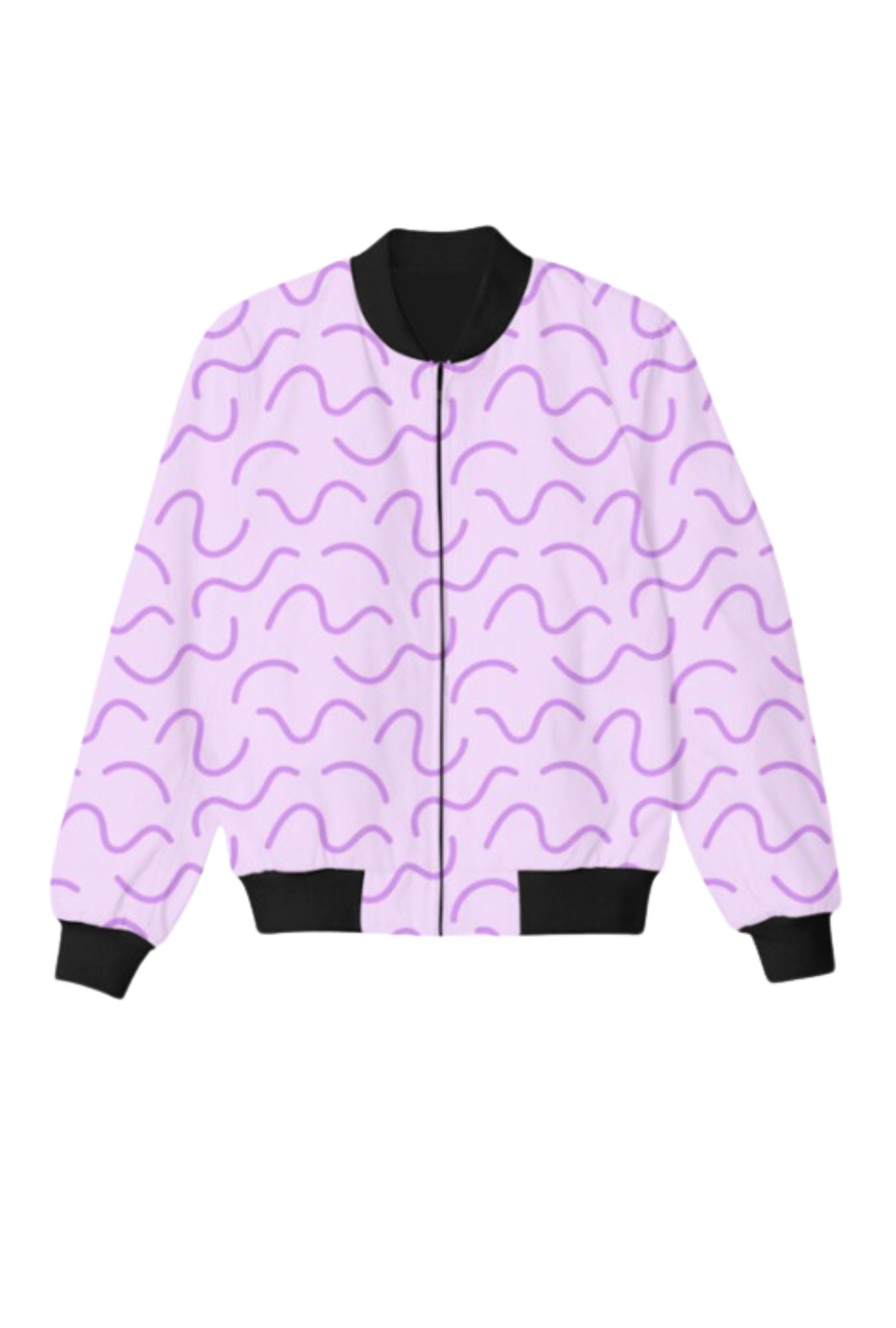 Purple Curls Kids Jacket by RedBerry Cuddle, made from 100% cotton. This unisex jacket features a stylish purple curls design, offering cozy comfort and a playful look for children.