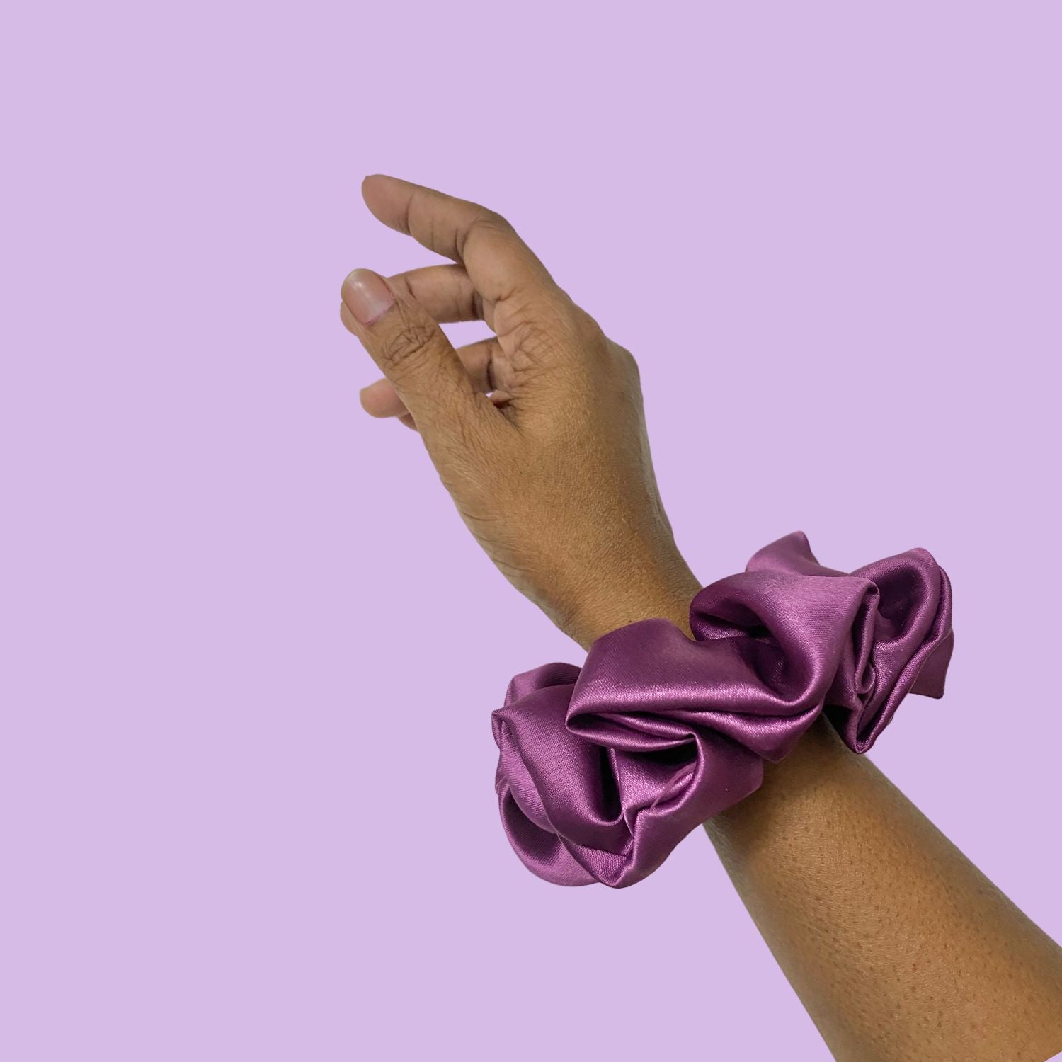 Mulberry Purple Scrunchie (Large Size) by RedBerry Cuddle, a bold and stylish hair accessory in a rich purple shade, designed for a comfortable and secure fit.