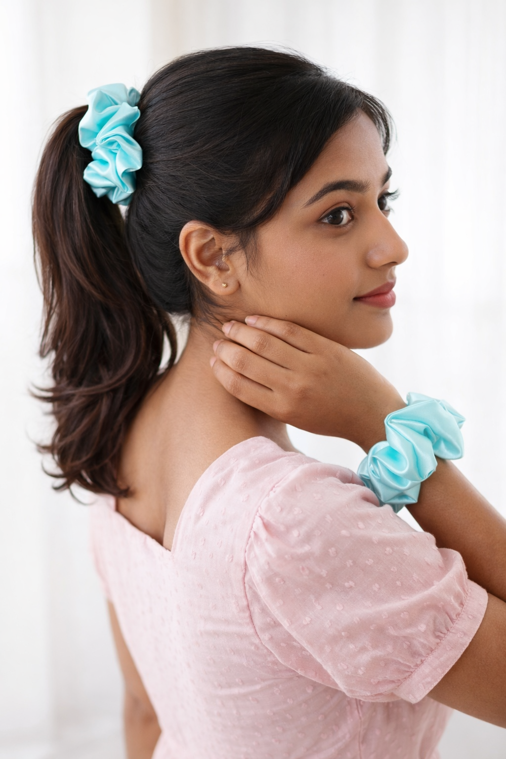 Ocean Blue Scrunchie - M