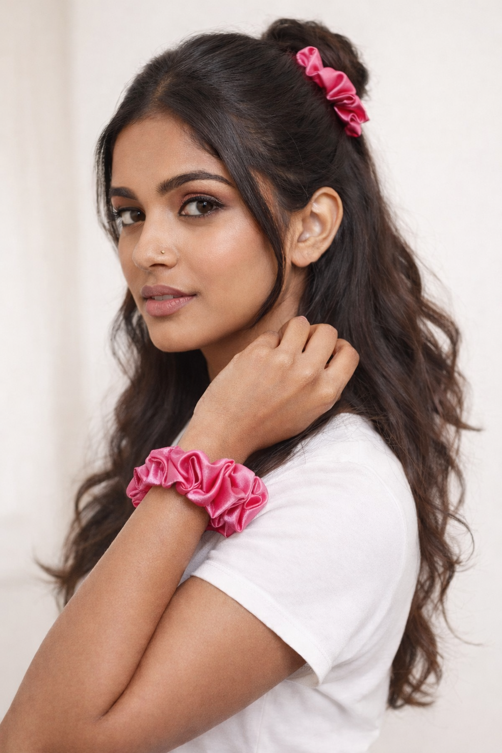 Bubblegum Pink Scrunchie - S