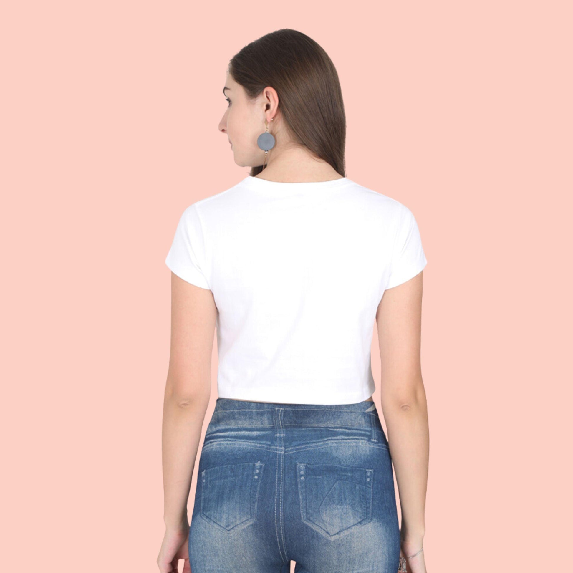 Only Mine Women's Crop Top by RedBerry Cuddle, featuring a bold 'Only Mine' slogan. It is fade-proof, offering a confident and stylish look for casual wear.