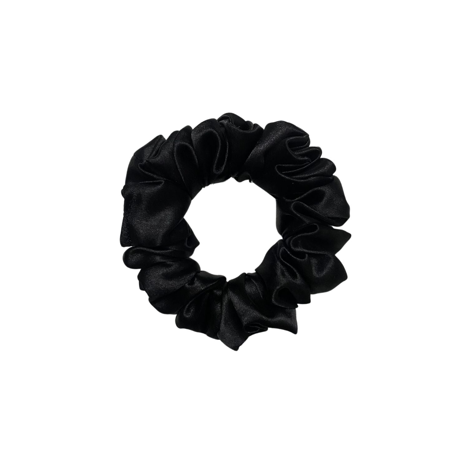 Black Small Size Scrunchie by RedBerry Cuddle, a sleek and versatile hair accessory made for a comfortable and secure fit, perfect for everyday and special occasions.
