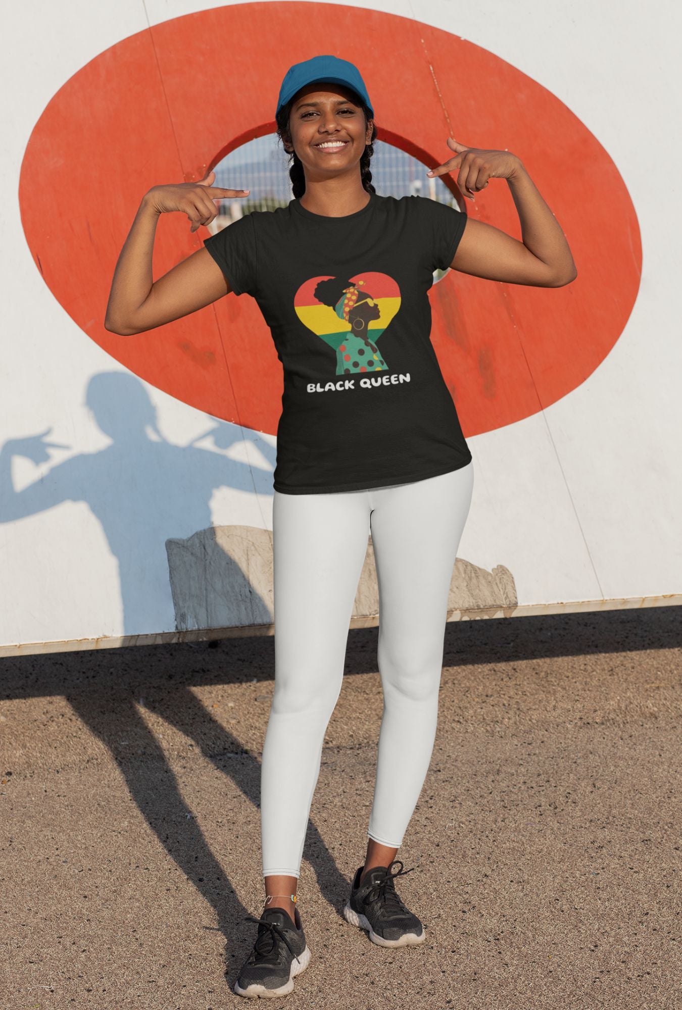 Black Queen Women's T-shirt by RedBerry Cuddle, made from 100% cotton. It features a powerful 'Black Queen' design, offering comfort with a statement of confidence and pride.