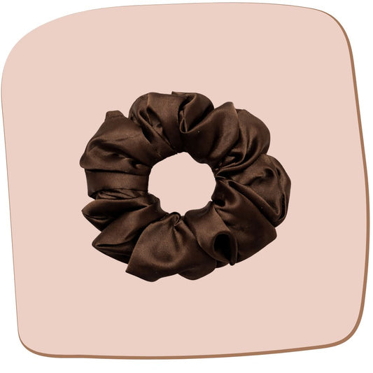 Espresso Brown Scrunchie - L