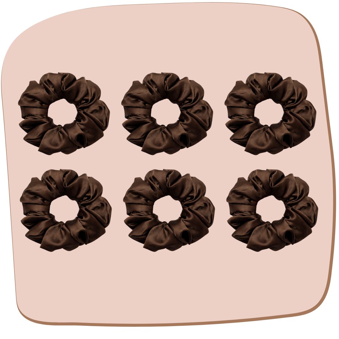 Espresso Brown Scrunchie - L