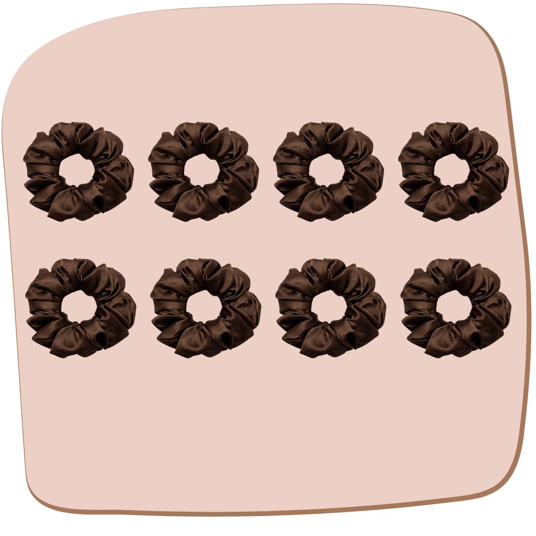 Espresso Brown Scrunchie - L