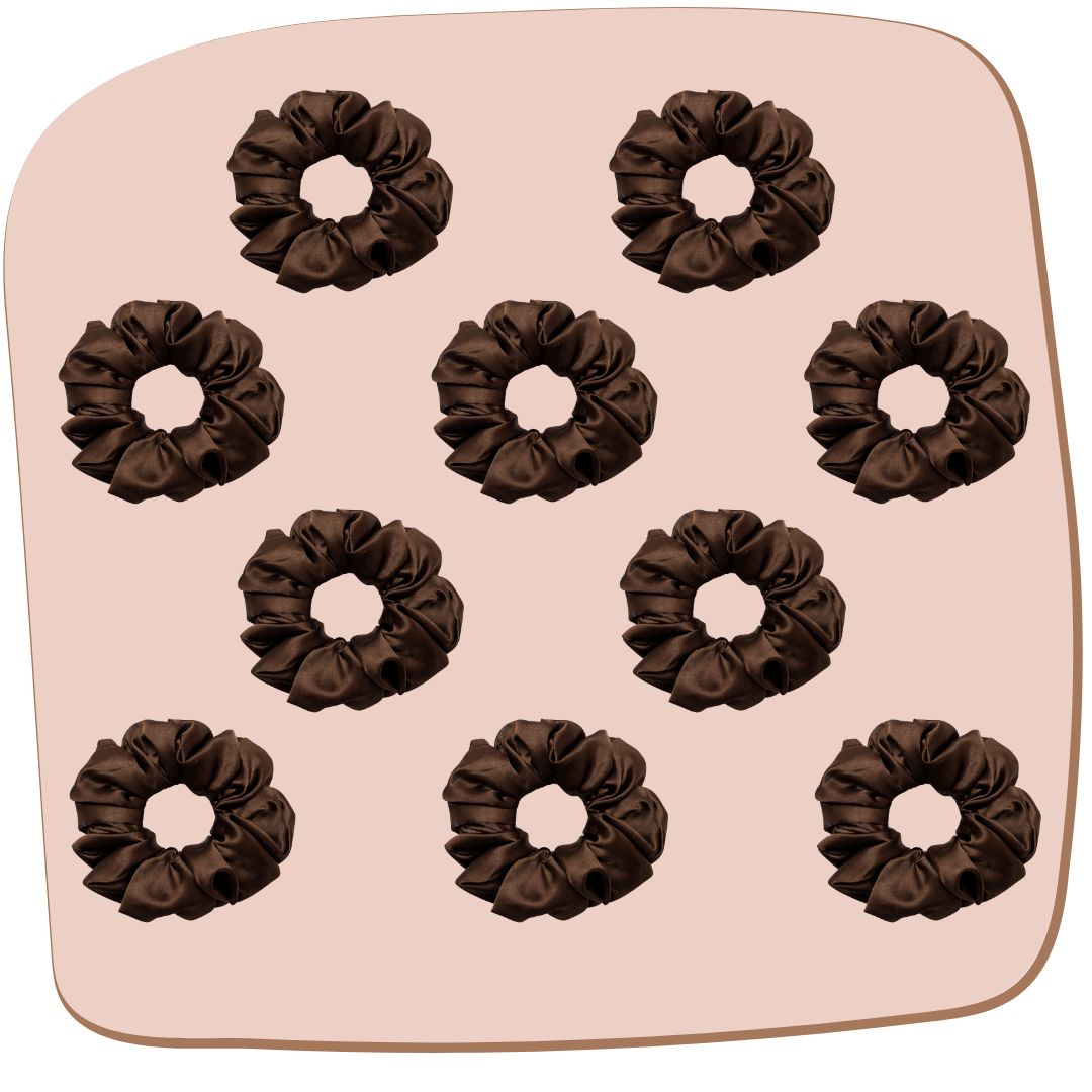 Espresso Brown Scrunchie - L