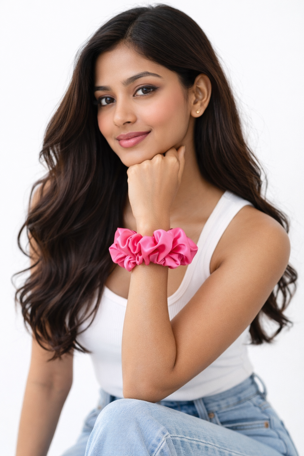 Bubblegum Pink Scrunchie - L