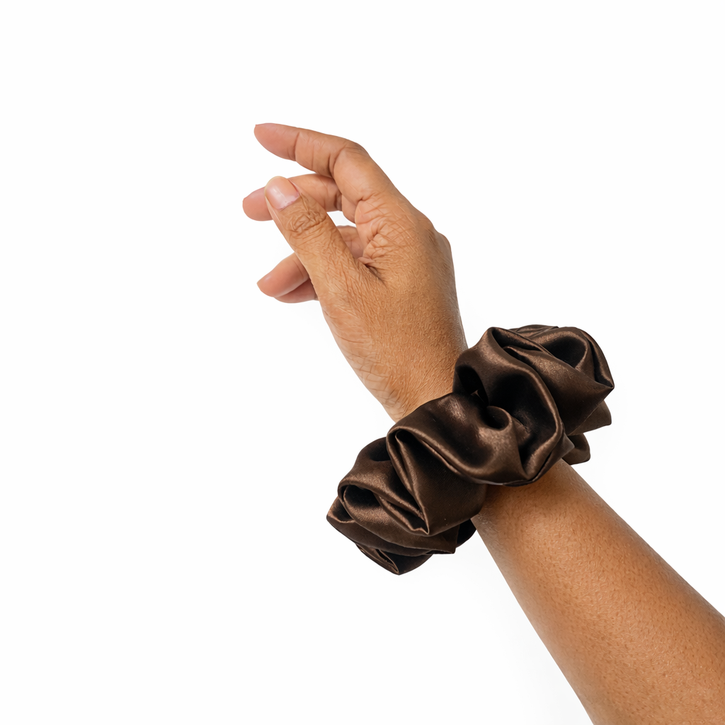 Espresso Brown Scrunchie - L
