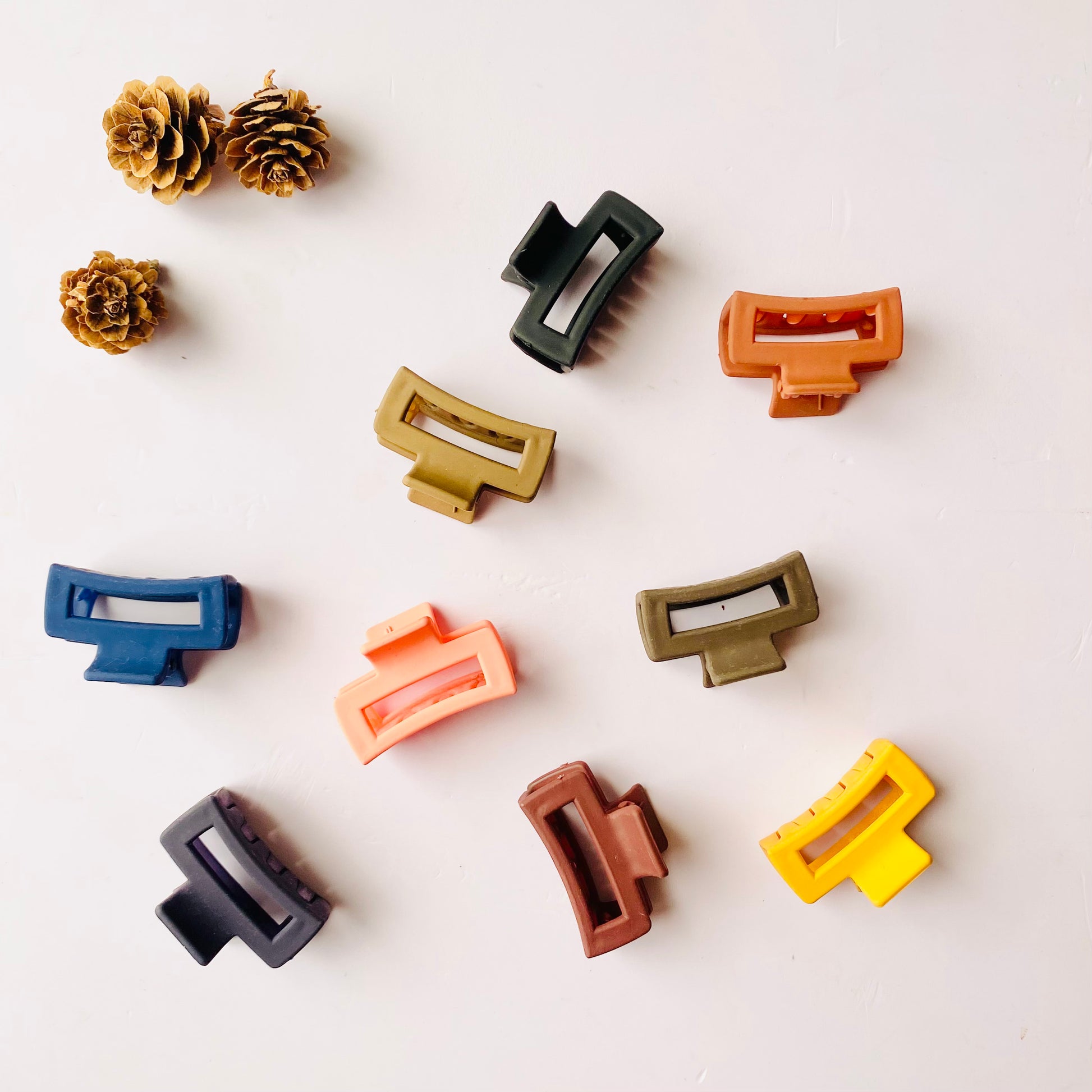 RedBerry Cuddle Mini Claw Clips – Pack of 4 small hair clips in assorted colors, ideal for securing small hair sections or creating stylish updos.