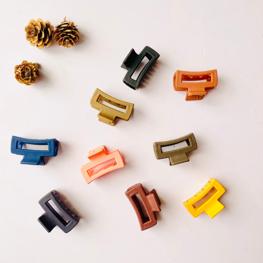 RedBerry Cuddle Mini Claw Clips – Pack of 4 small hair clips in assorted colors, ideal for securing small hair sections or creating stylish updos.