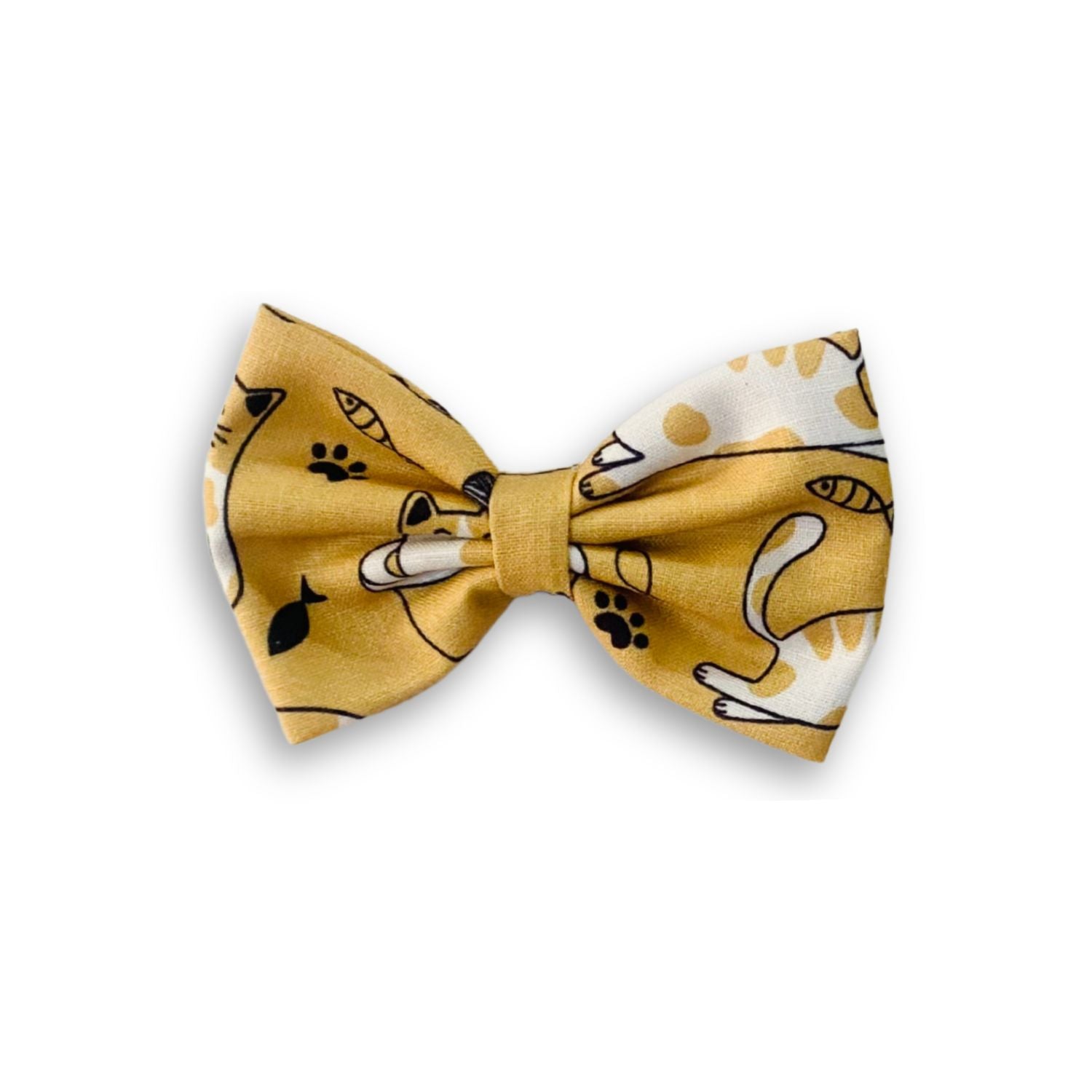 Cat Classic Hair Bow by RedBerry Cuddle. A cute and stylish hair accessory featuring a classic bow with a charming cat-inspired design, crafted from high-quality fabric for a secure and fashionable look.