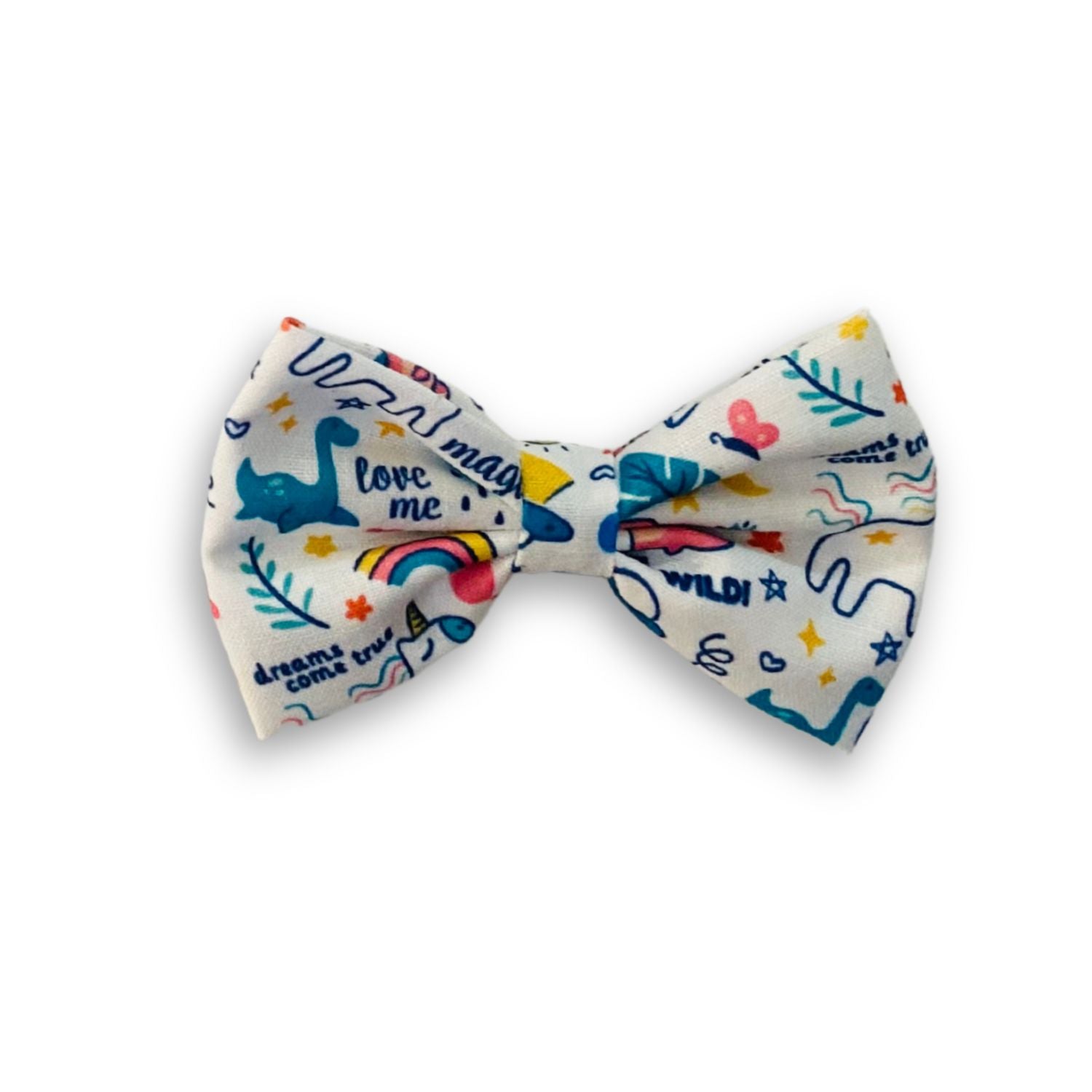 Magic Doodle Classic Hair Bow by RedBerry Cuddle. A playful and artistic hair accessory featuring a classic bow with a whimsical doodle-inspired design, crafted from high-quality fabric for a secure and stylish look.